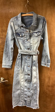 Women "Fashion Nova" blue denim, long sleeve button up shirt dress. Size S. P.O.