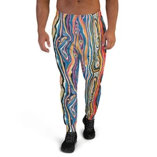 Colorful Fordite Pattern Men's Joggers