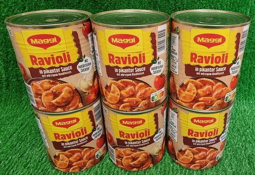 3,65€/kg) 6x Maggi Ravioli in pikanter Sauce Fertiggericht 800g Dose 4,8kg Ware! - Bild 8 von 8