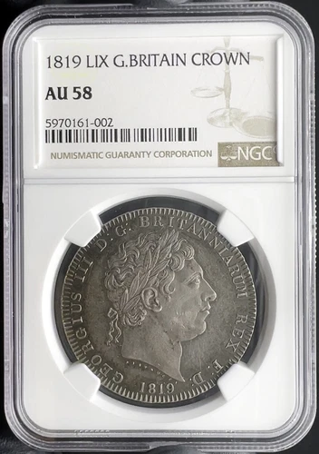1819 Great Britain Crown NGC AU58 - Saint George Slaying Dragon Nice Toning!