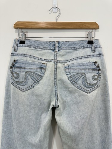 Jay Jays Jeans Women 8 (28x29.5) Blue Denim Bootcut Low Rise Stretch - Picture 9 of 14