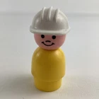 Fisher Price Little People Jumbo Figure Yellow Construction Worker Vintage 13