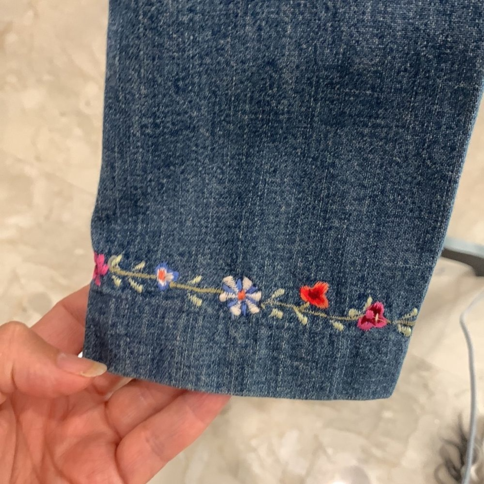 Bobby Brooks Spring Patchwork Denim Style Top. Si… - image 7