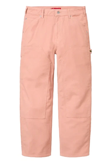 Pantalon de peintre double genou Supreme Moleskin rose poussiéreux taille 38 FW23