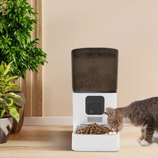 Smart Pet Feeder: 6L Auto Feed Dispenser for Dogs/Cats, Dual Power w/App Control