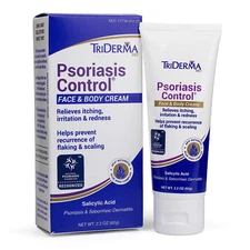 Triderma Psoriasis Control Face & Body Cream - Maximum Strength 3% Salicylic ...