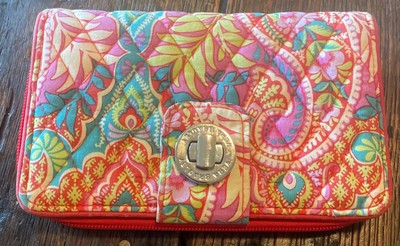 Vera Bradley Turn Lock Wallet Paisley In Paradise NWT