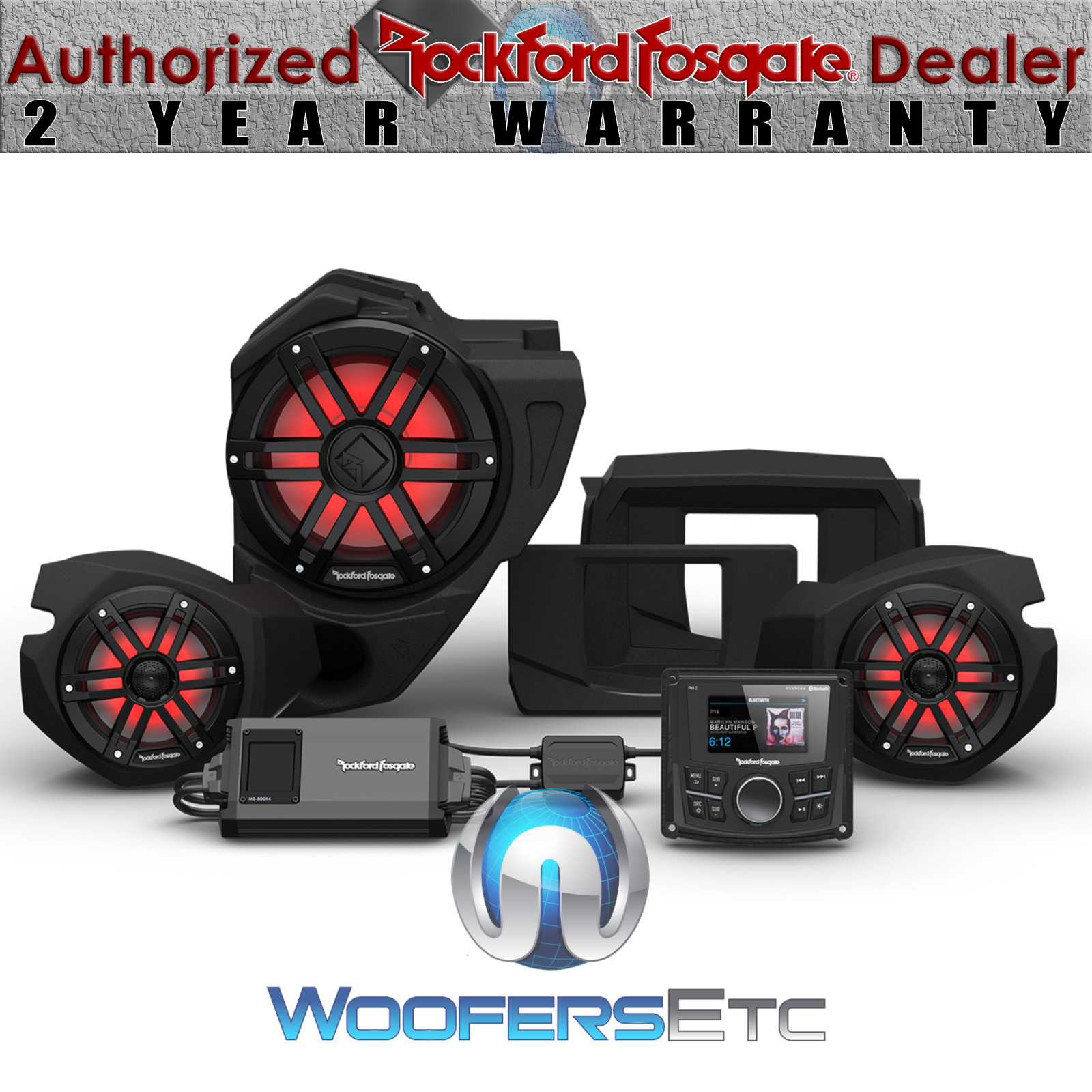 ROCKFORD FOSGATE RZR14-STG3 AUDIO KIT FOR SELECT POLARIS RZR