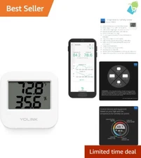 Compact Smart Temp & Humidity Sensor with Long-Range Connectivity - Hub Required