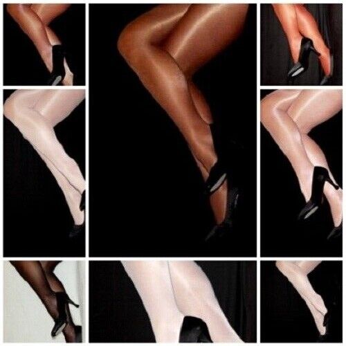 D L Peavey White High Gloss Tights Hooters Uniform Shiny Halloween Costume - Picture 4 of 11