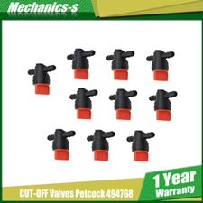 1/4" Straight In-Line Gas Fuel Shut-off/Cut-off Valves Petcock Motorcycle 10PCS
