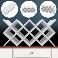 Free-Standing Wine Rack Countertop Storage Shelf Glass Wine Bottle Organizer US