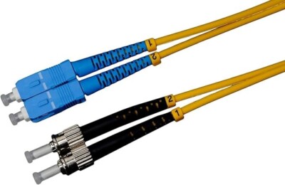 CONBIC  7.5m ST SC Fibre Optic Cable Duplex OS2 Fibre Optic Double Sheathed