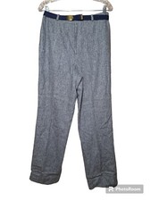 Vtg JG Hook 80 Wool Gray Pants Trousers Size 16 Vtg Belt Included
