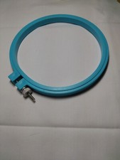 Vintage Light Blue Round 5 Inch Embroidery Hoop, Screw Type, Made In USA