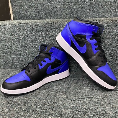 Nike Air Jordan 1 One Mid Hyper Royal Size 5.5Y GS 554725077
