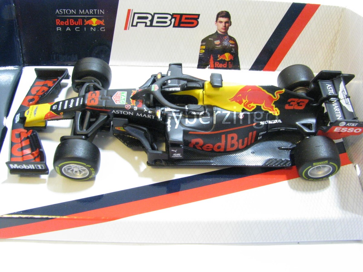 Aston Martin F1 Red Bull Racing Verstappen #33 RB15 Bburago Car 1