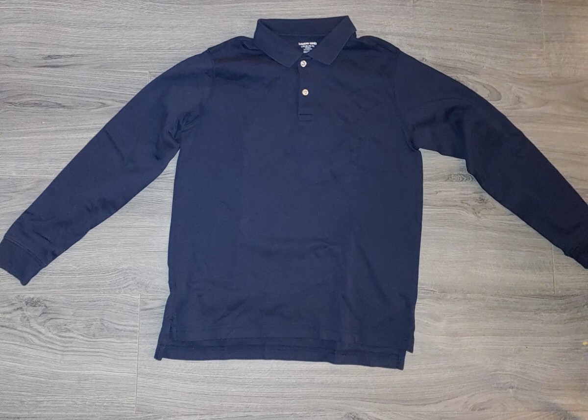 Lands' End Girls Long Slv Feminine Fit Interlock Polo Shirt