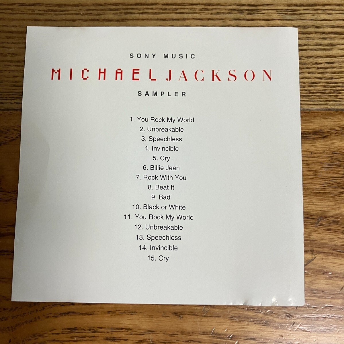 Michael Jackson - Sony Music Sampler Korea Promo CD Rare 2001