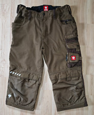 ENGELBERT STRAUSS Worker-Shorts 134/140 olivgr&uuml;n  Kurze Hose Bund verstellbar