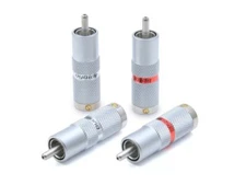 Oyaide SLSC4N Pure Silver RCA Pin Plug 4mm Silver + Rhodium Plated NEW