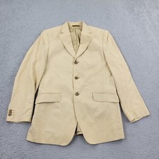 Banana Republic Linen Blazer Mens 38R Beige Pockets Suit Jacket Sport Coat