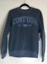 GOAT Adult Linden Crew Neck Sweatshirt in Slate Size XS NWT