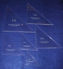 Triangle Templates. 3", 4", 5", 6", 7", 8" - Clear 1/4"