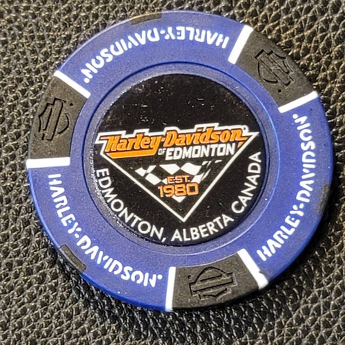HD OF EDMONTON CANADA (Blue/Black) 115th Anniversary Harley Poker Chip eBay