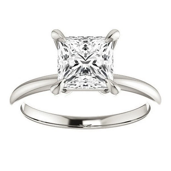 Anel de moissanita corte princesa 1,50 quilates Charles & Colvard - - Imagem 2 de 2