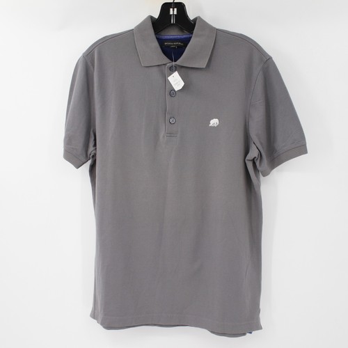 NWT Banana republic shirt Mens small Branded Pique Polo short sleeve gray casual