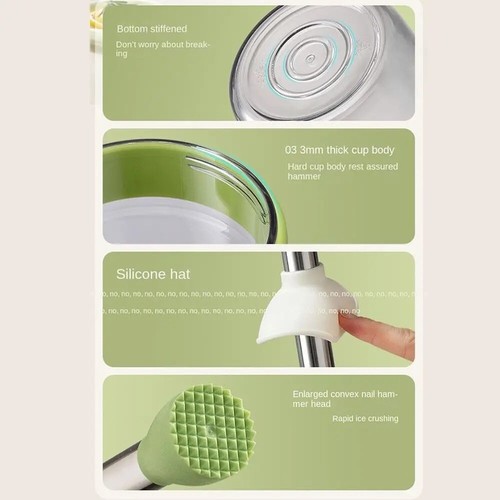 Leakproof Cobbler Shaker with Straw Cup Masher Durable Ice Making Summer - Picture 12 of 15