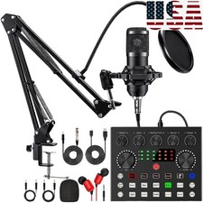 Complete Home Studio Recording Kit Mixer Condenser Microphone For Music Podcast