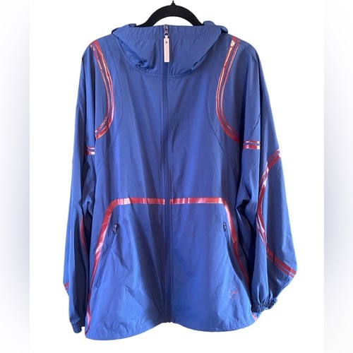 ADIDAS Windbreaker Womens 2XL True Pace Blue Mesh Jacket BY STELLA MCCARTNEY EUC - Picture 2 of 13