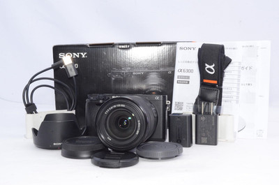 SONY Alpha 6300 ILCE-6300M Zoom Lens Kit Tested w/Front&Rear Cap,Food,Battery