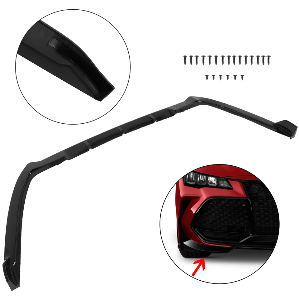 For 2019-2021 Toyota Avalon Front Bumper Lip Spoiler Glossy Black Foto 4 de 4
