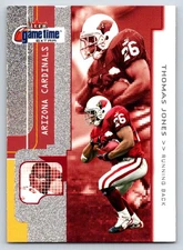 2001 Fleer Game Time 96 Thomas Jones Extra   Arizona Cardinals Football Card
