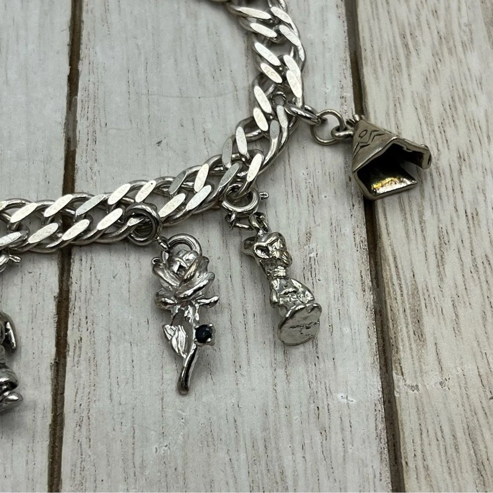Vintage Walt Disney sterling Silver Character Charm Bracelet - Image 3 of 4