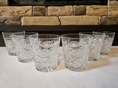 BOHEMIA 6 Bleikristall Whiskygläser Old Fashion Becher Tumbler TOP!!