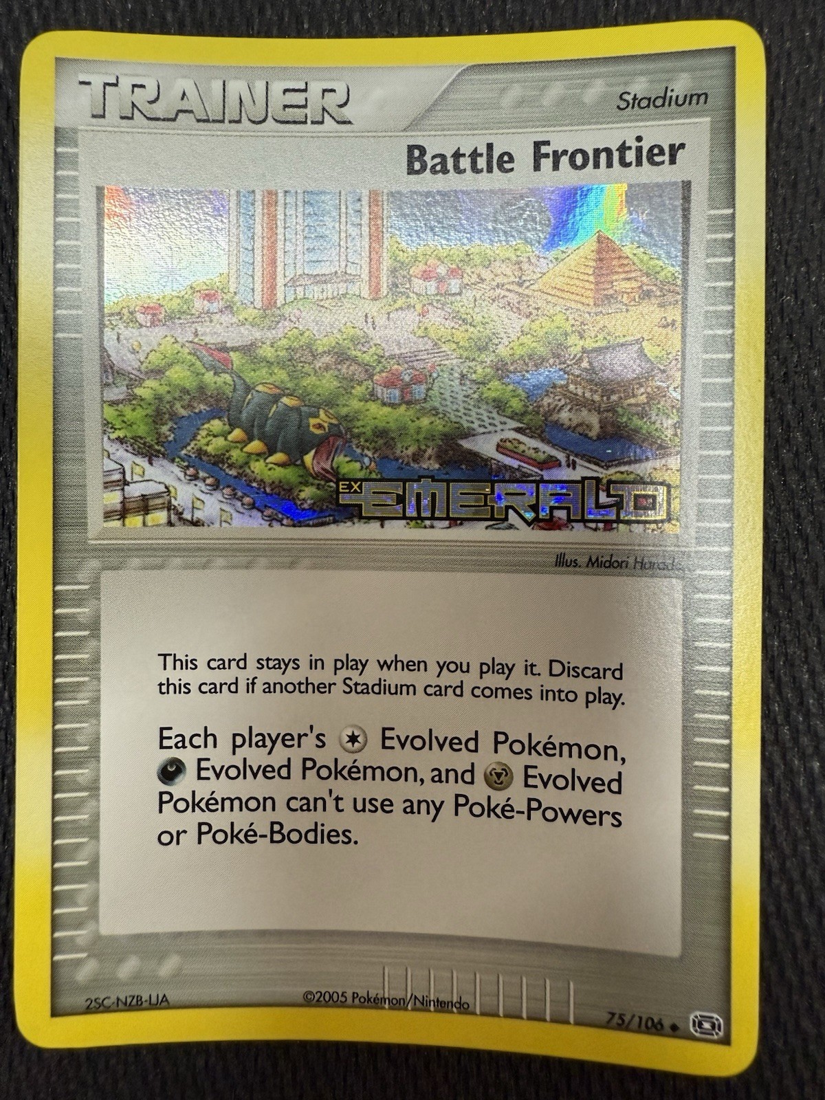 Battle Frontier 75/106 EX Emerald Reverse Holo Stamped Pokemon 2005