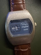 Vintage Ingraham Jump Hour Digital Watch Swiss BFG 582 Mechanical 1970s