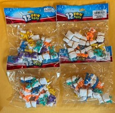 48 Toy Plastic Ninja Parachute Men 1/2inch Assorted Colors NEW SEALED Ships FREE