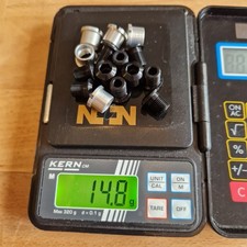 Tune 10 Kettenblattschrauben + 5 Muttern  K2+3 Retro NOS schwarz K1 klein