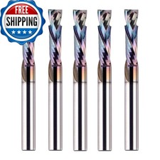 SpeTool 5PCS Compression Spiral Router Bits TAC Coated 1/4 Inch Shank 1 Inch