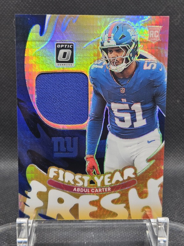 2025 Donruss Optic Abdul Carter First Year Fresh Prizm RC NY Giants