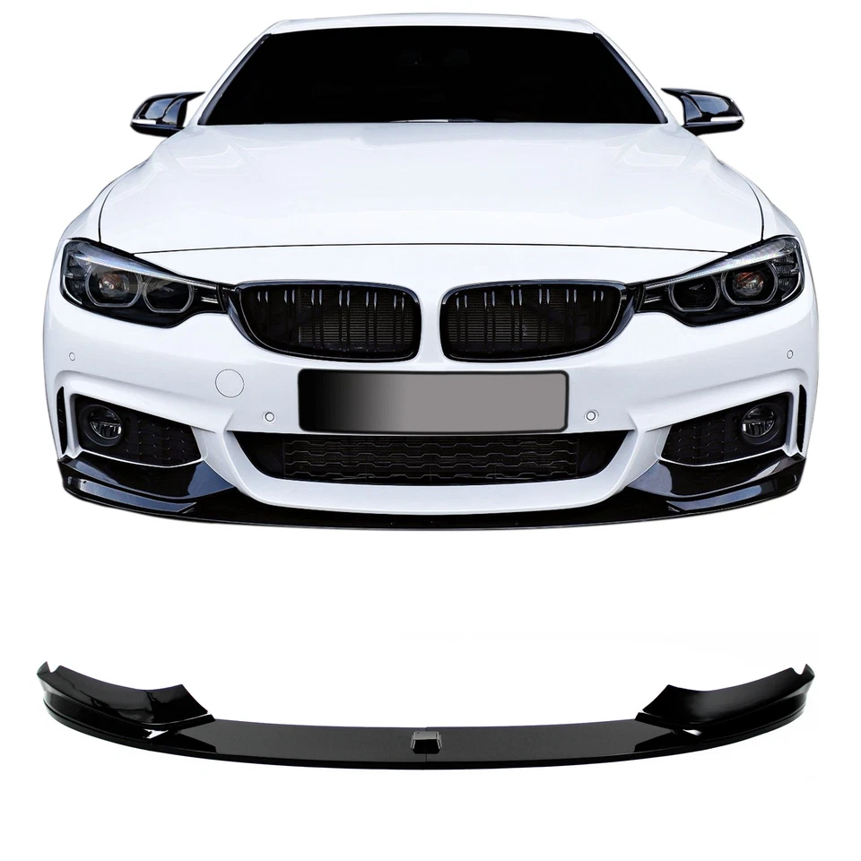 Frontspoiler Spoilerlippe für 4er BMW F32 F33 F36 2013-2021 Schwarz glänzend ABE - Bild 2 von 4
