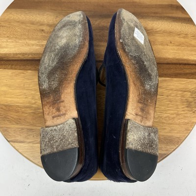 Mens Stubbs & Wootton Navy Blue Velvet Rope Knot Slippers  display picture 3