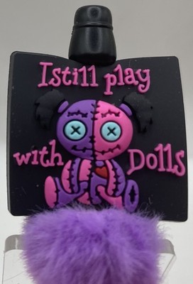Beaded Pen,Halloween,pink&purple Voodoo Doll On Pink,purple Furry Beads 
