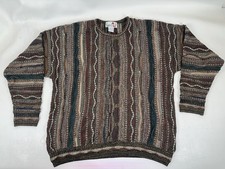 Florence Tricot Coogi Style 3D Knit Sweater XLT Made in Bulgaria Vintage 90s