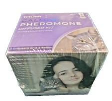 TriOak Cat Calming Diffuser Kit Feline Anxiety Relief Pheromone Kit 2 Diffusers